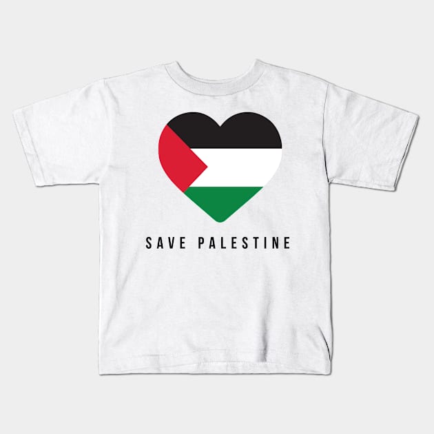 Save Palestine Kids T-Shirt by syahrilution